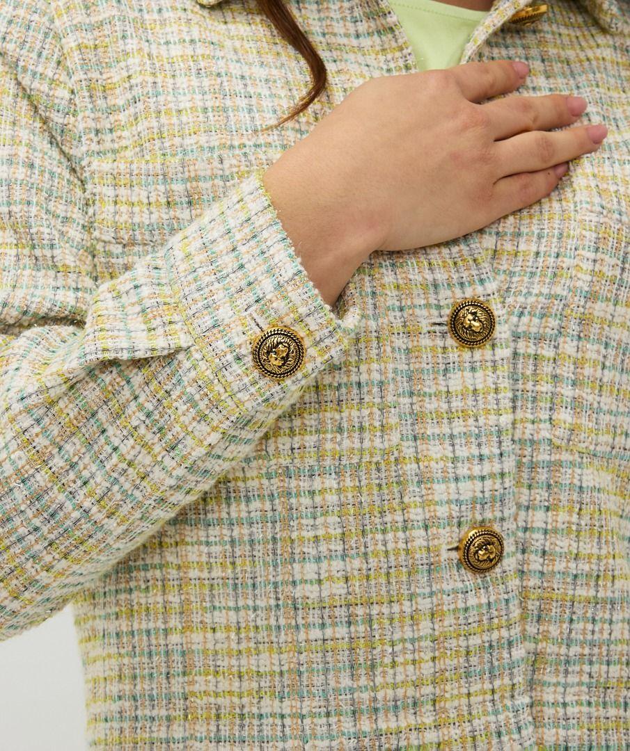 Esqualo Jacket Tweed Fancy Button