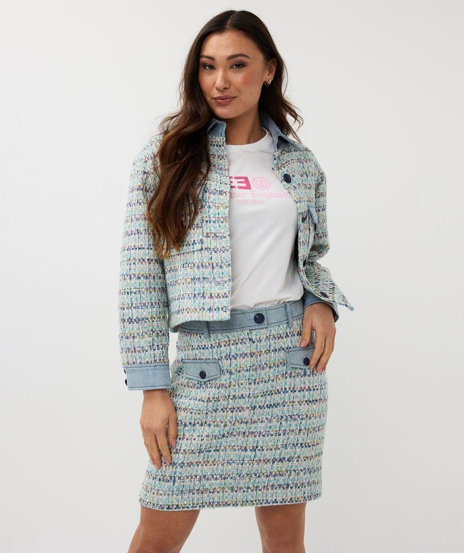 Esqualo Jacket Tweed Jeans Accent
