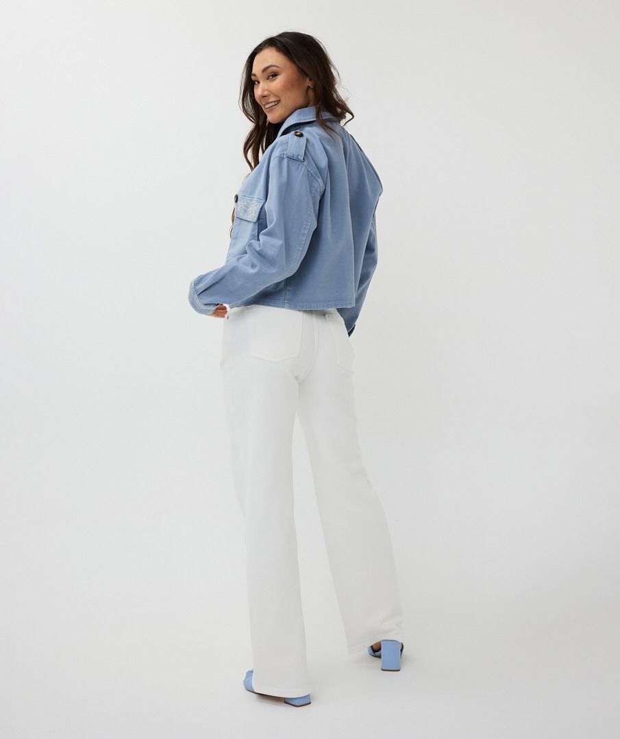 Esqualo Jacket Wide Studs Jeans