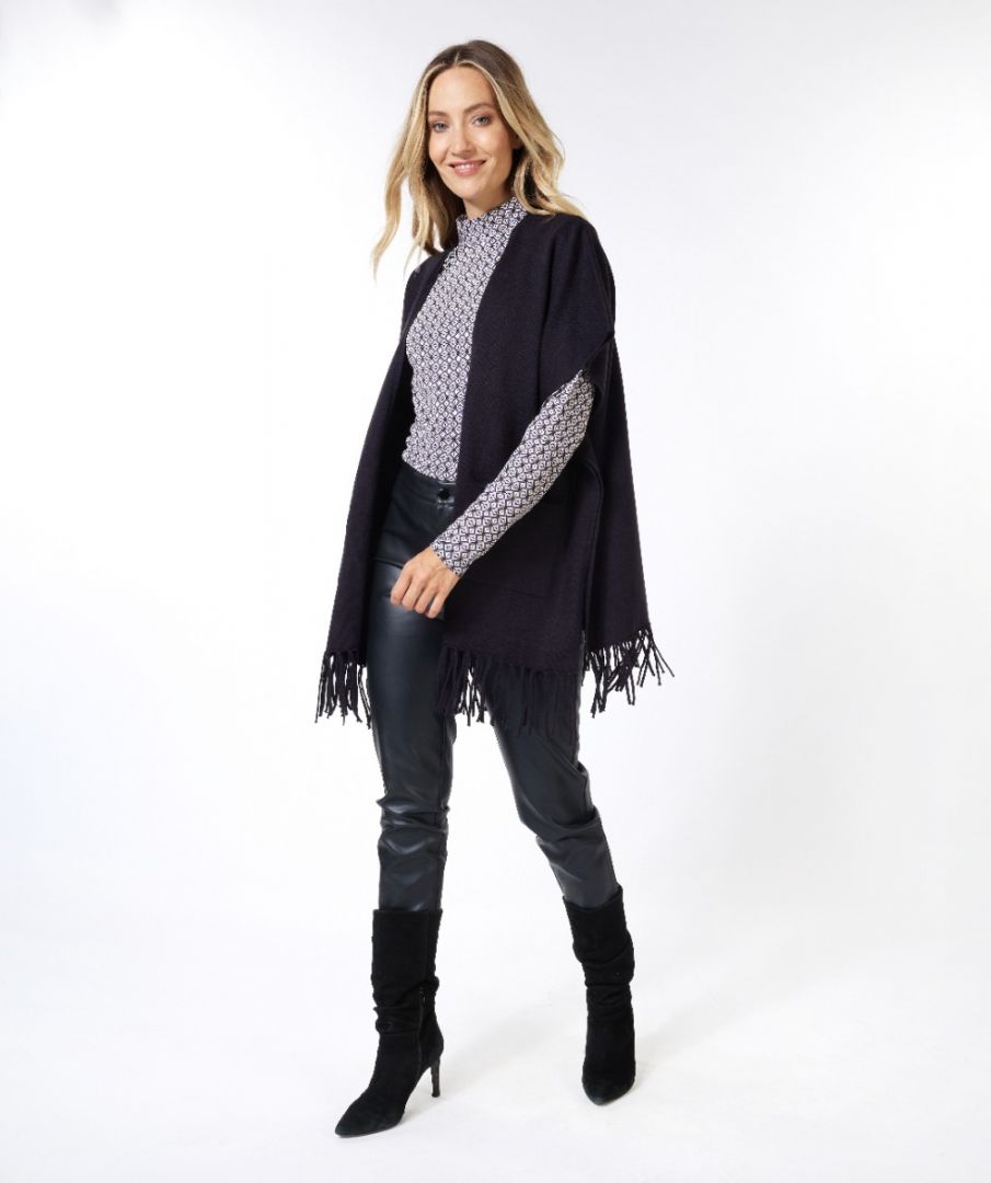 Esqualo Poncho Fringes