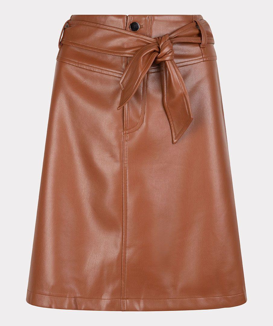 Esqualo Skirt Belted A-line PU