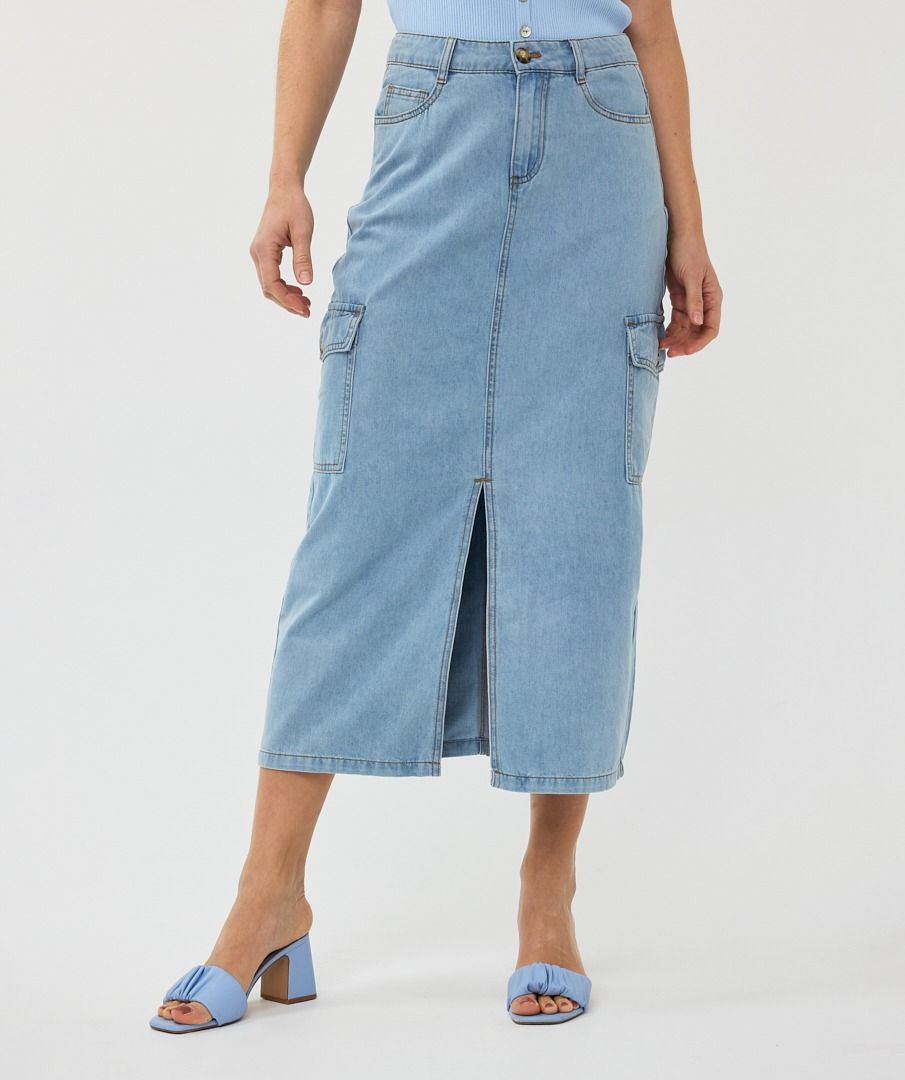 Esqualo Skirt Cargo Midi Jeans