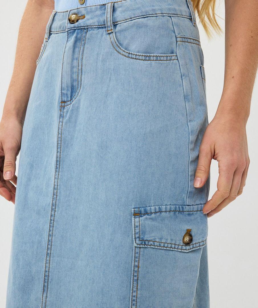 Esqualo Skirt Cargo Midi Jeans