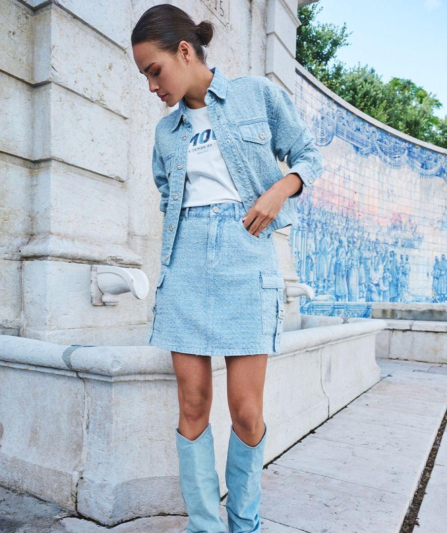 esqualo Skirt jeans damaged