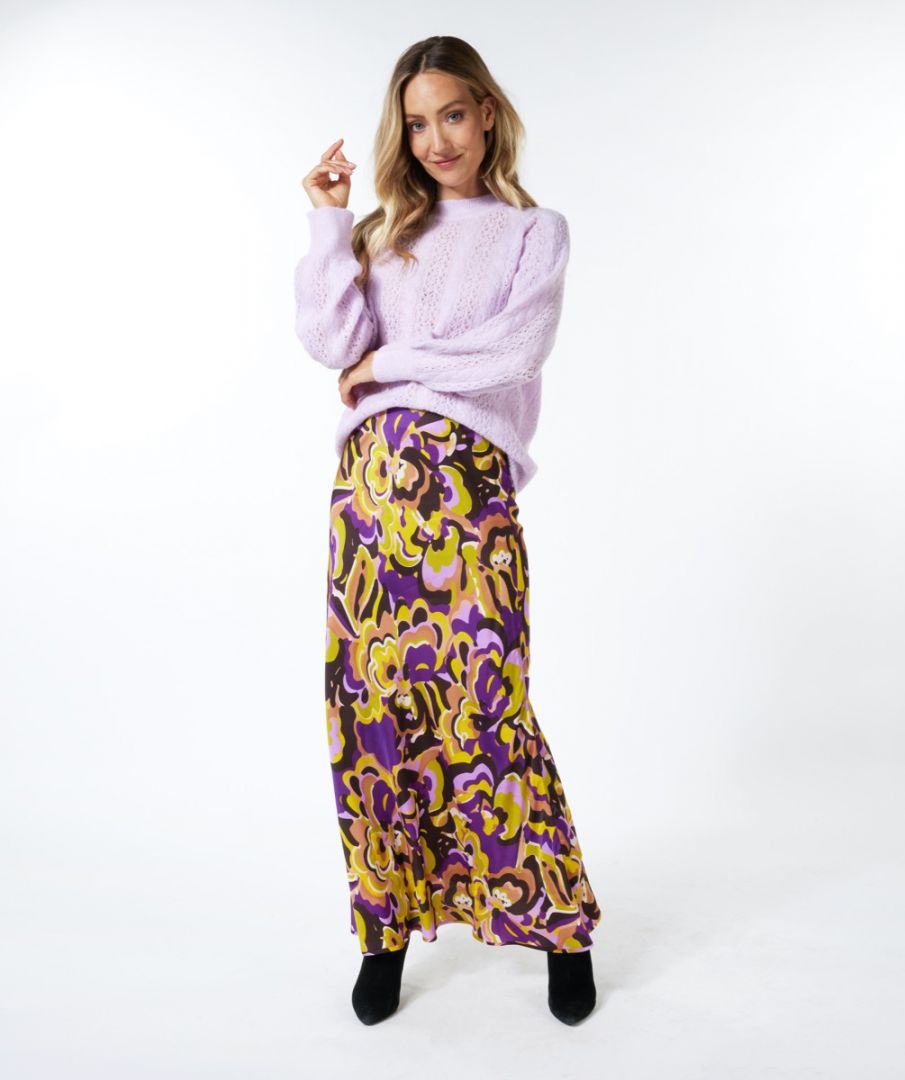 Esqualo Skirt Long Fancy Earth