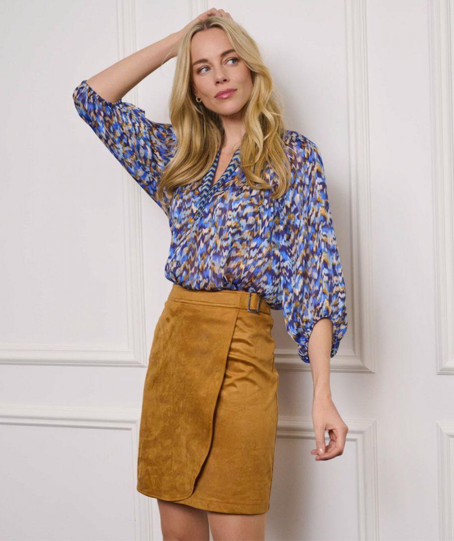esqualo Skirt overlap suedine