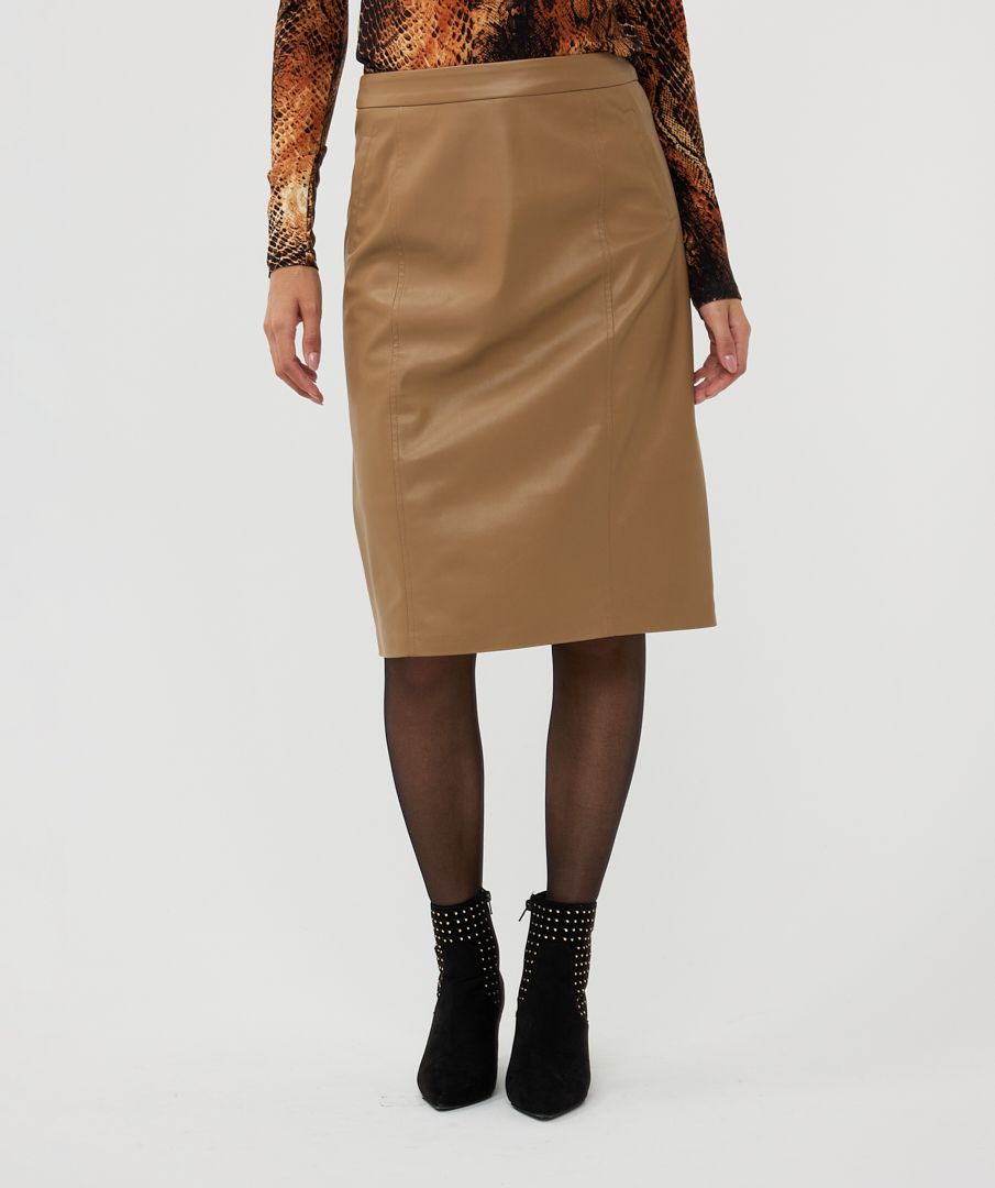 Esqualo Skirt Pencil Vegan Leather