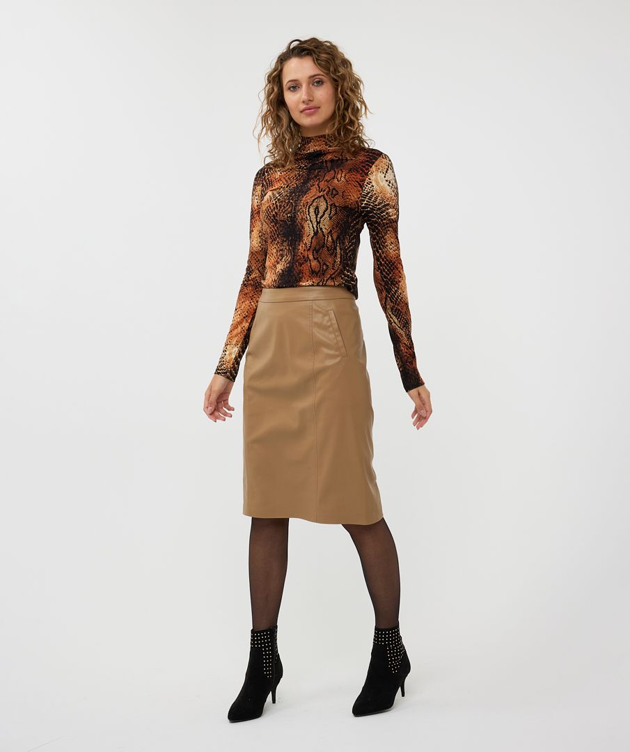 esqualo Skirt pencil vegan leather