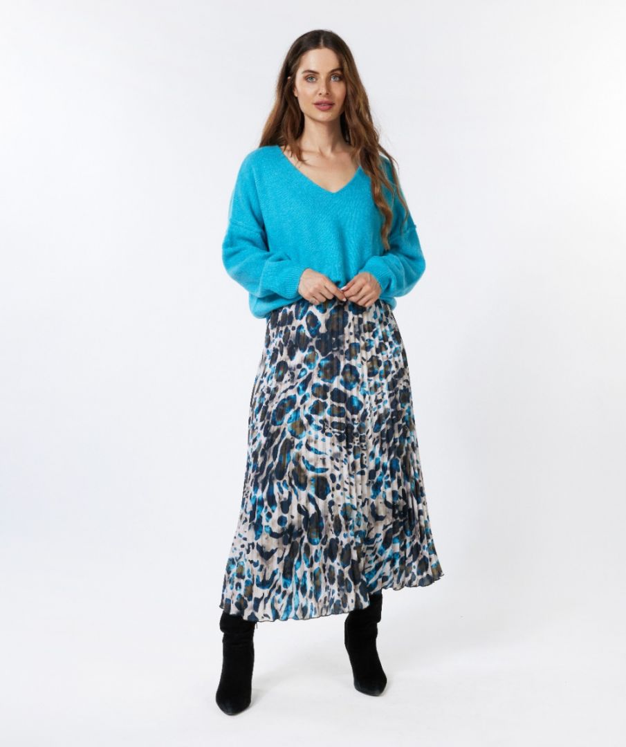 Esqualo Skirt Plisse Animal Roots