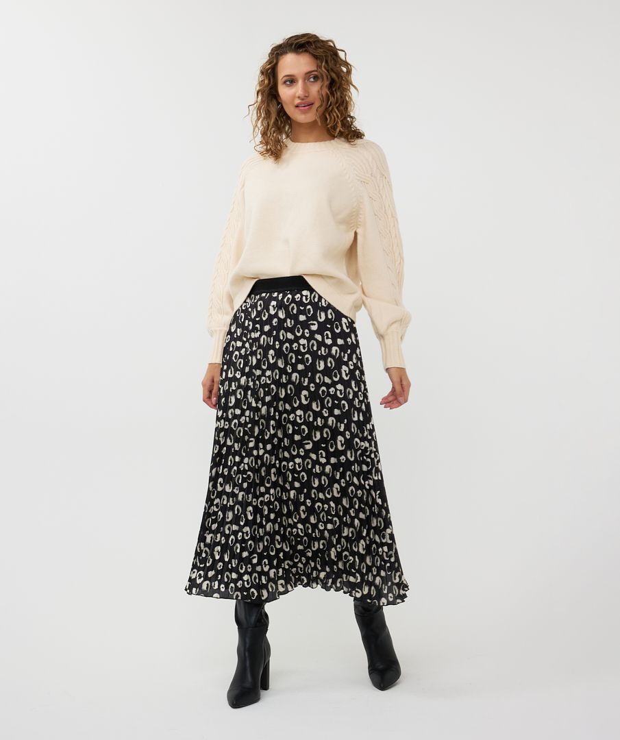 Esqualo Skirt Plisse Satin Wilderness