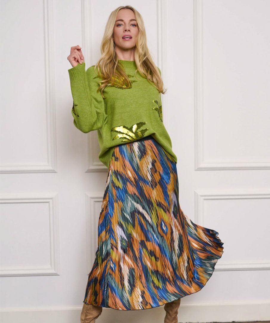 esqualo Skirt plisse Universe Lightning