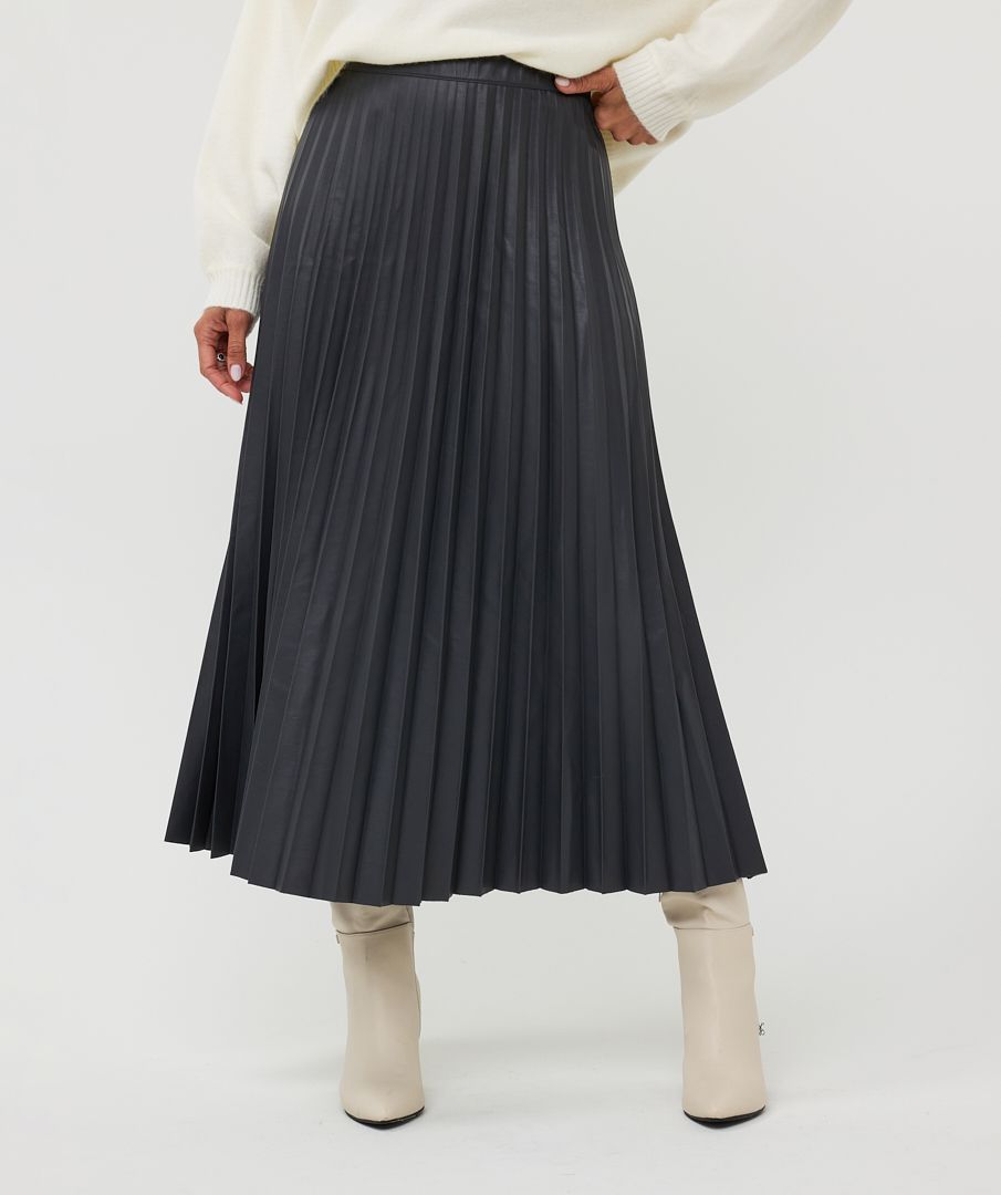Esqualo Skirt Plisse Vegan Leather