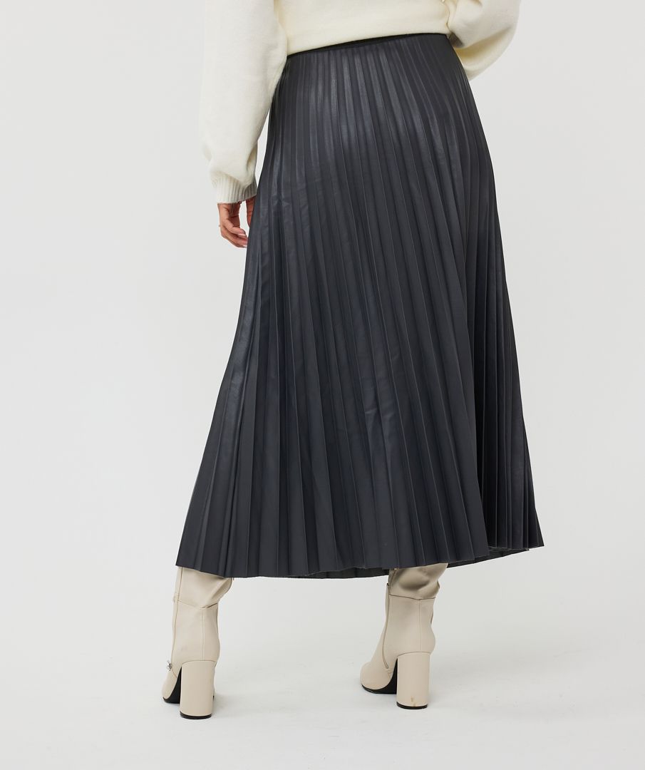 Esqualo Skirt Plisse Vegan Leather