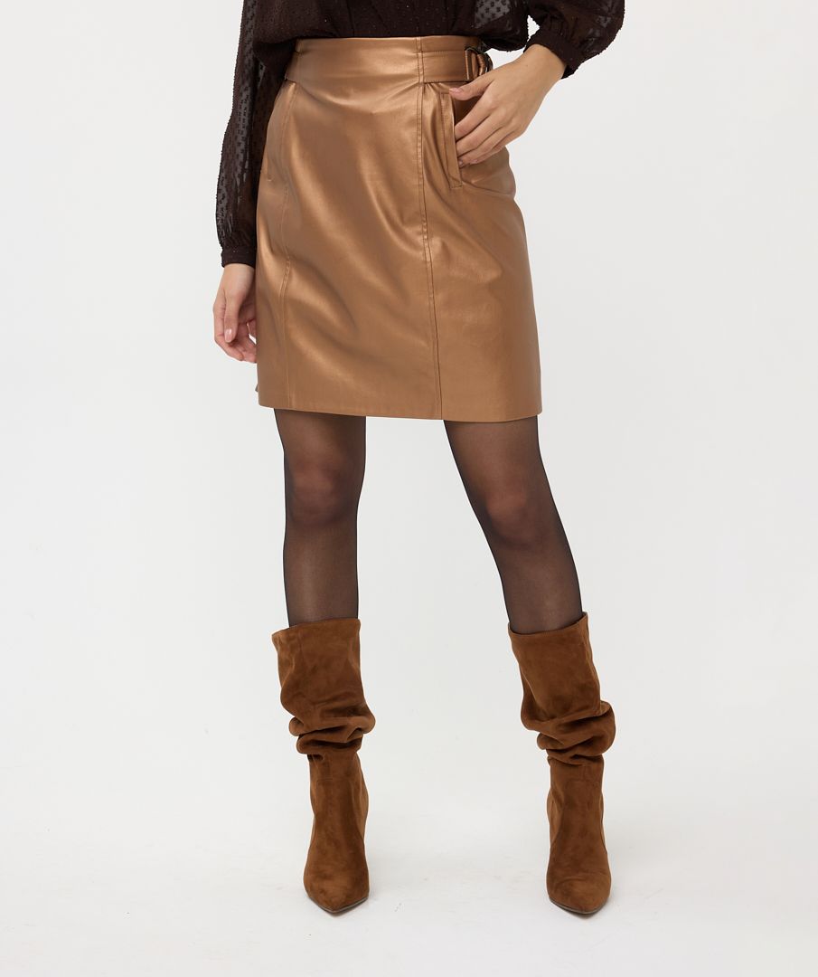 Esqualo Skirt Short Vegan Leather