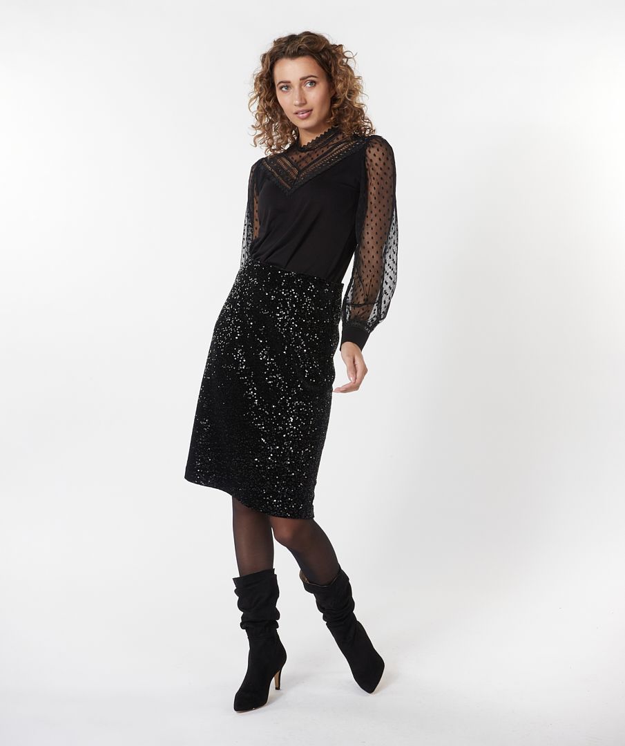 Esqualo Skirt Velvet Sequins