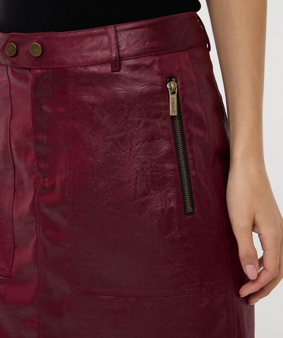 Esqualo Skirt Zipper Metallic Crinkle