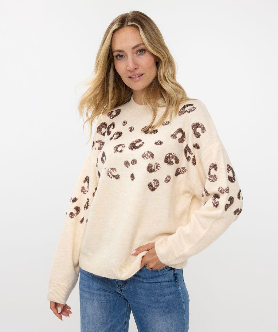 Esqualo Sweater Animal Sequins
