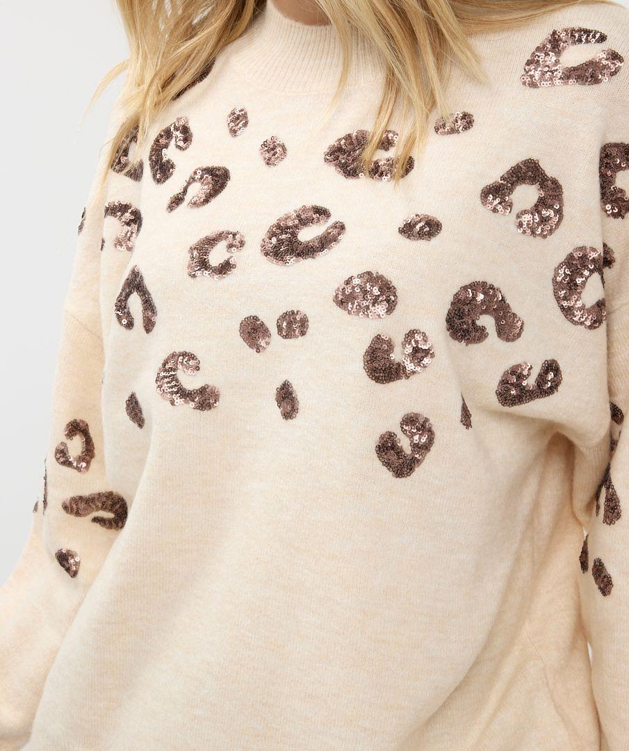 Esqualo Sweater Animal Sequins