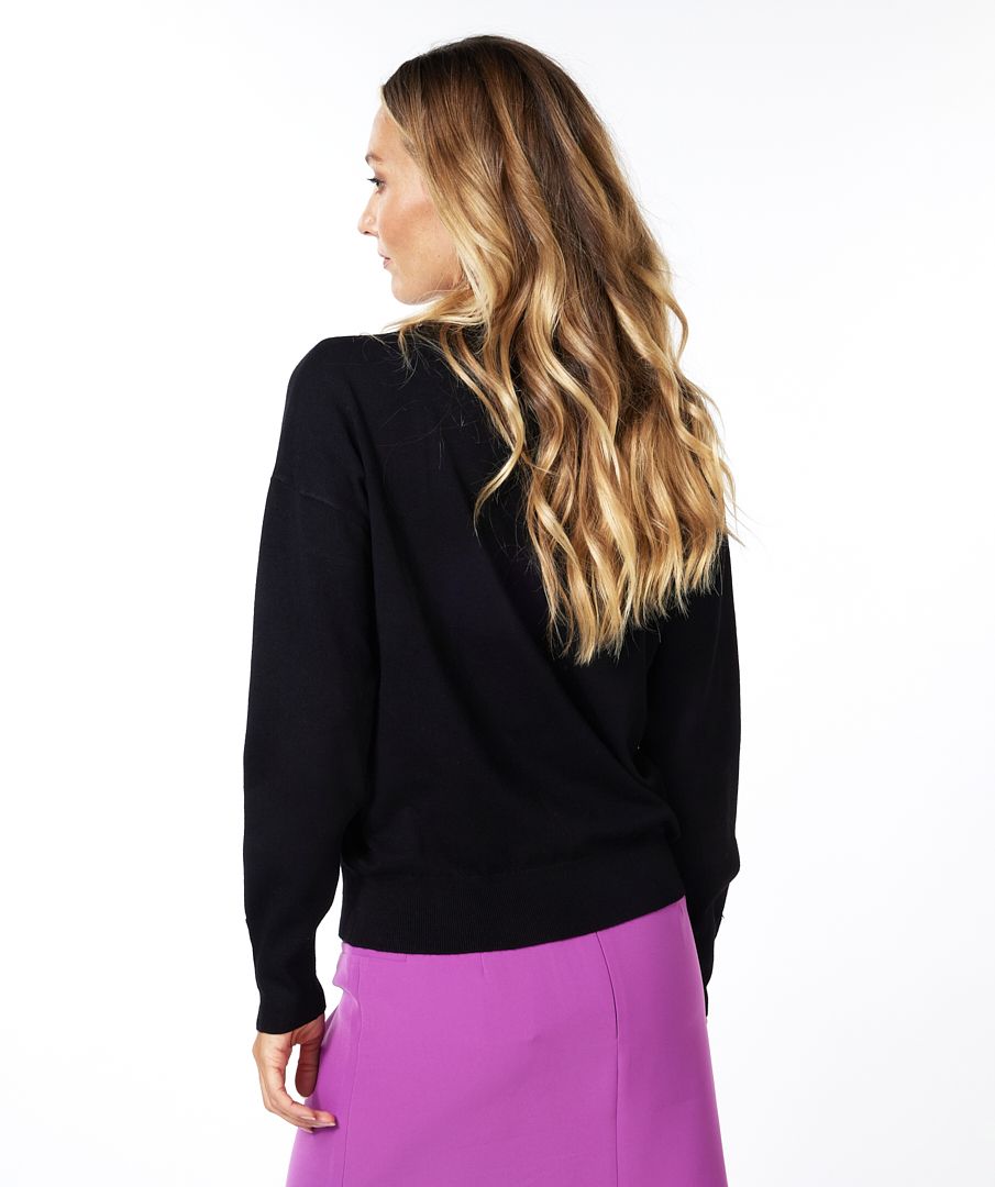 Esqualo Sweater Basic Button Slve Cuff