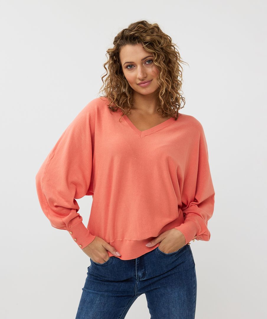 esqualo Sweater batwing basic knit