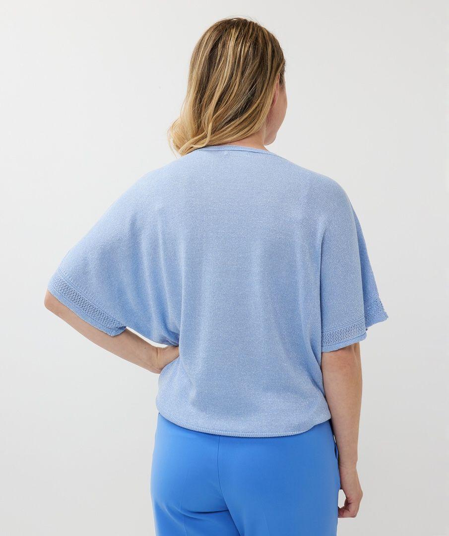 Esqualo Sweater Batwing Pointelle Lurex