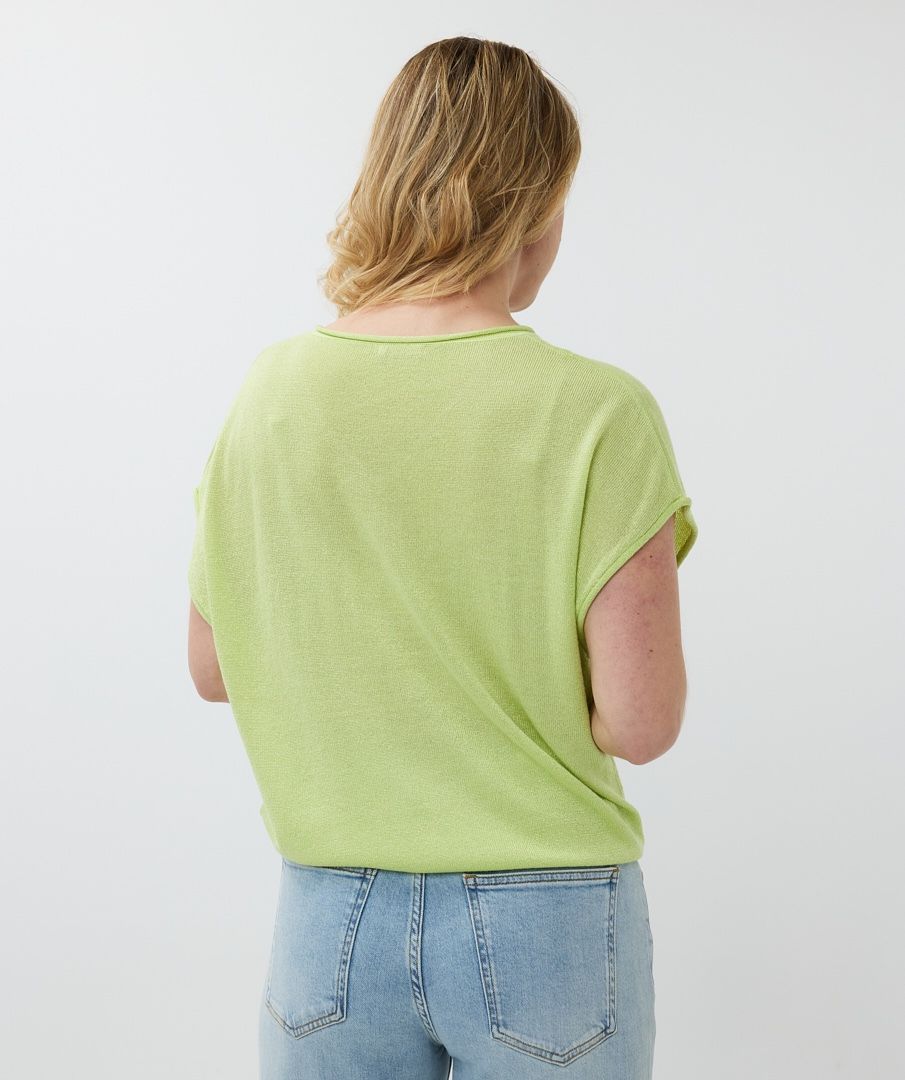 Esqualo Sweater Batwing V-neck Lurex