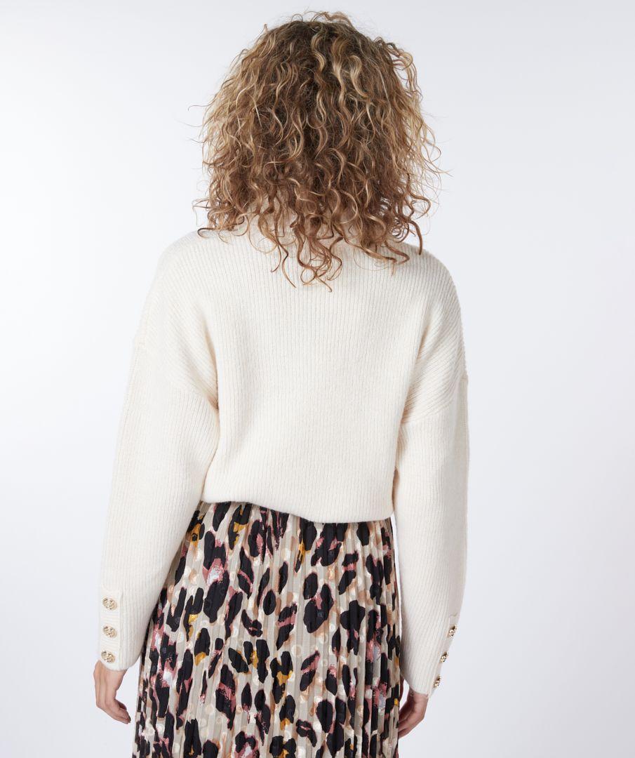 Esqualo Sweater Col Buttons Melange