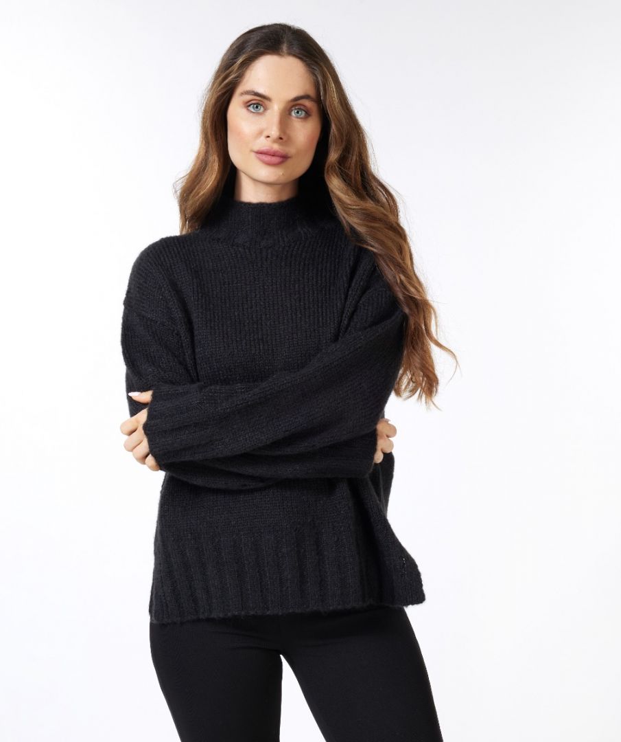 esqualo Sweater col high ribbing