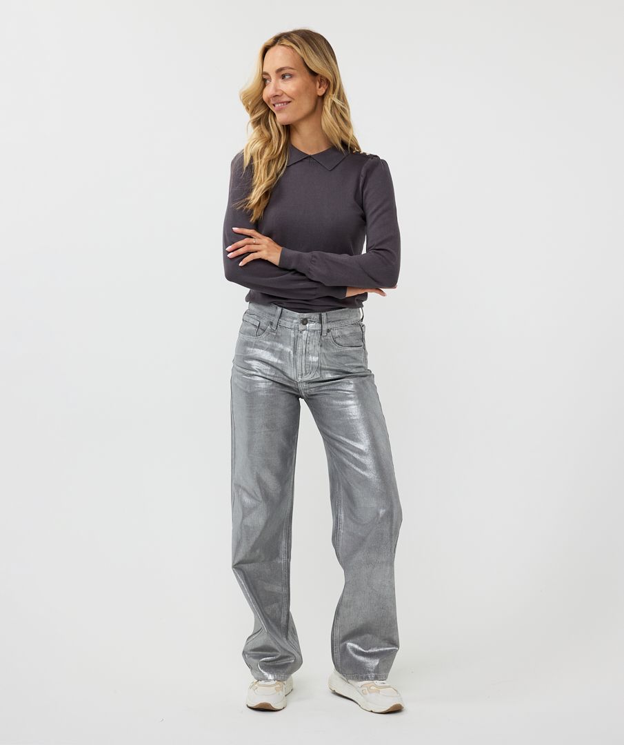 Esqualo Sweater Collar Basic Knit