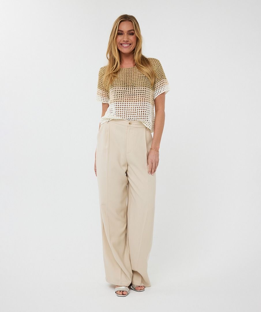 Esqualo Sweater Cropped Striped