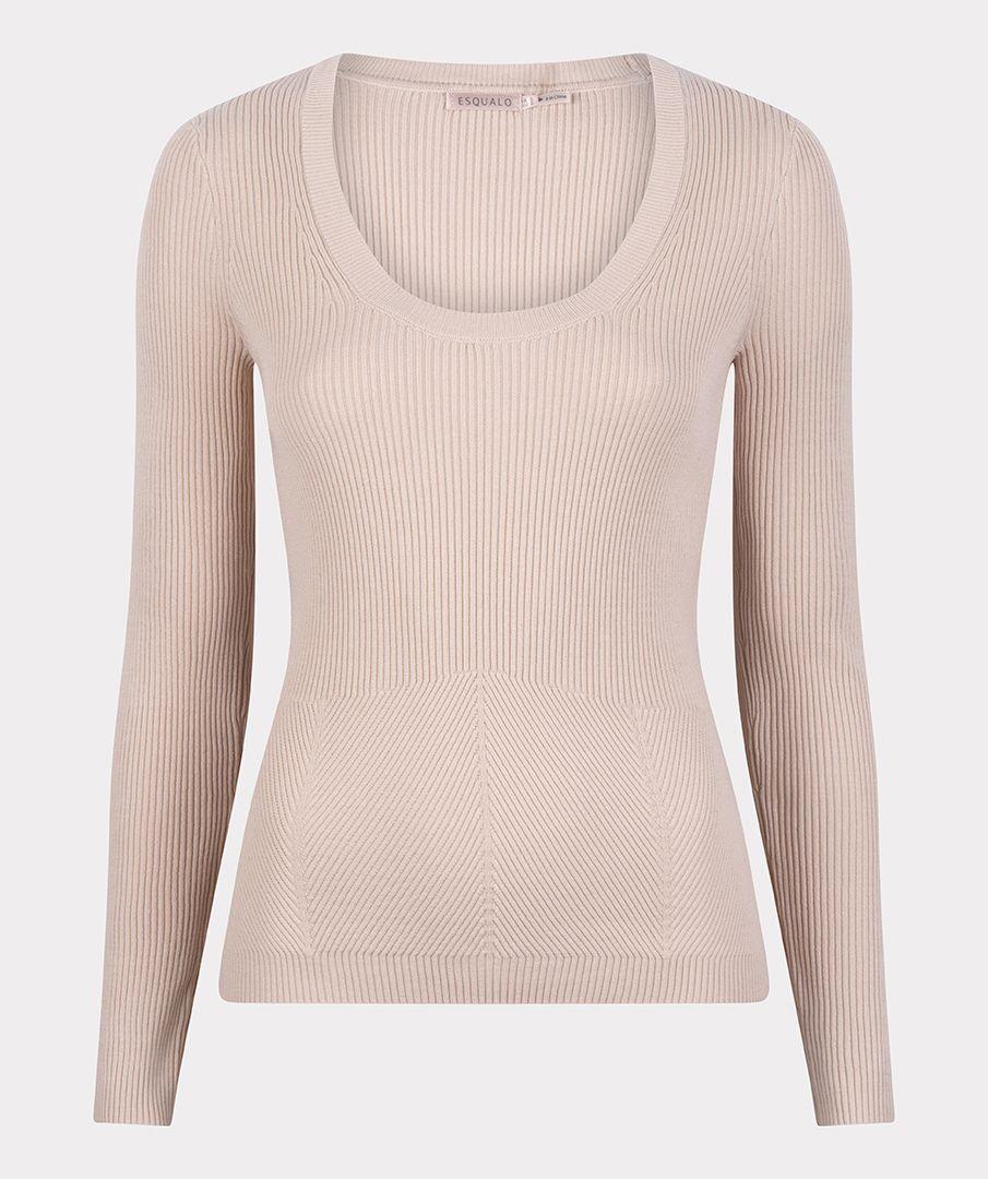Esqualo Sweater Deep Round Neck Rib