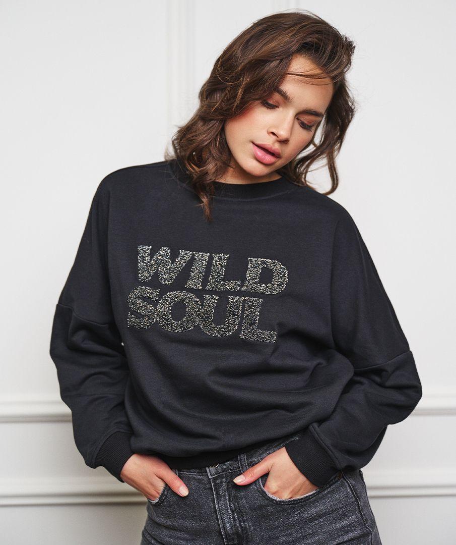 esqualo Sweater embroidery wild soul