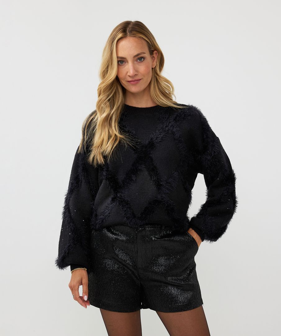 Esqualo Sweater Hairy Sequins