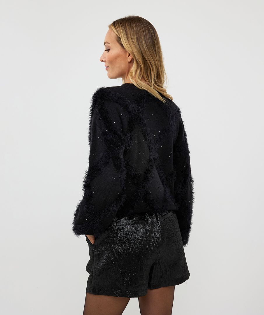 Esqualo Sweater Hairy Sequins