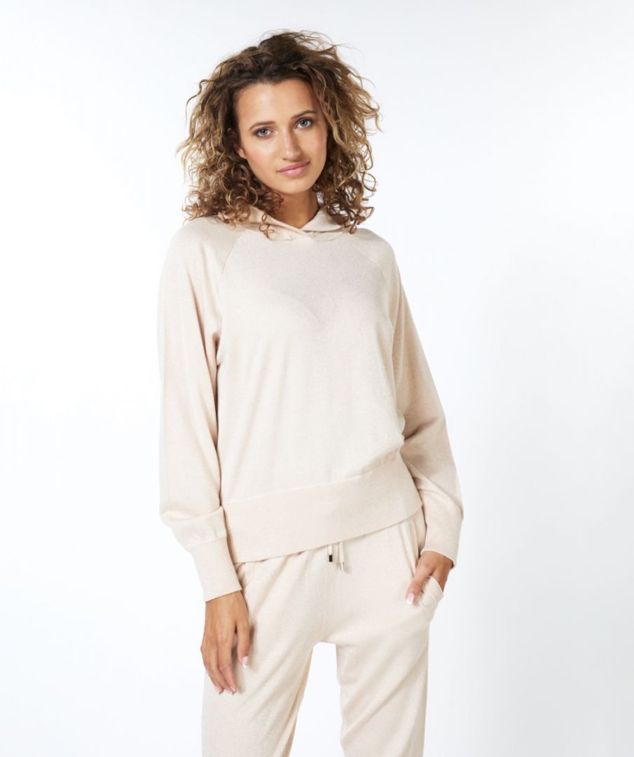 esqualo Sweater hoodie raglan lurex
