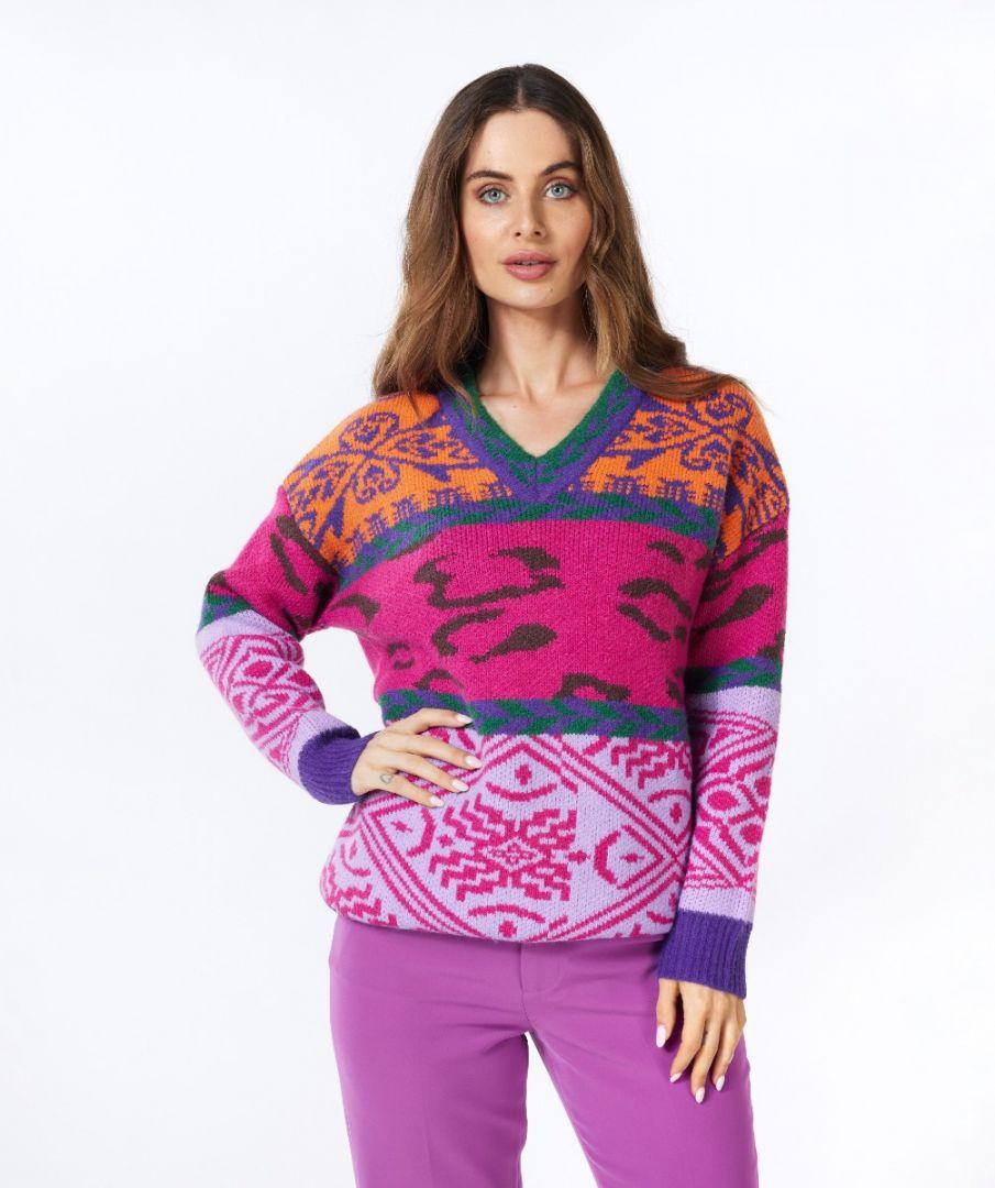 esqualo Sweater jacquard colored