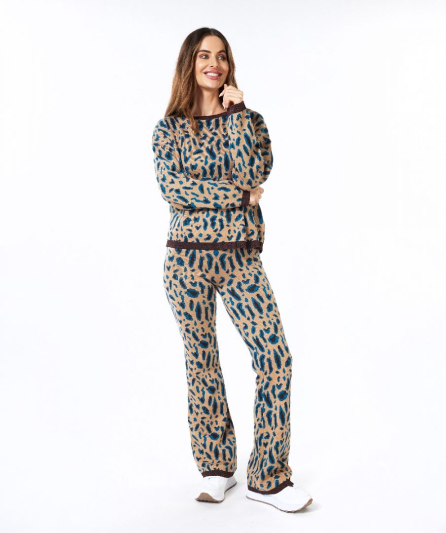 Esqualo Sweater Leopard Jacquard