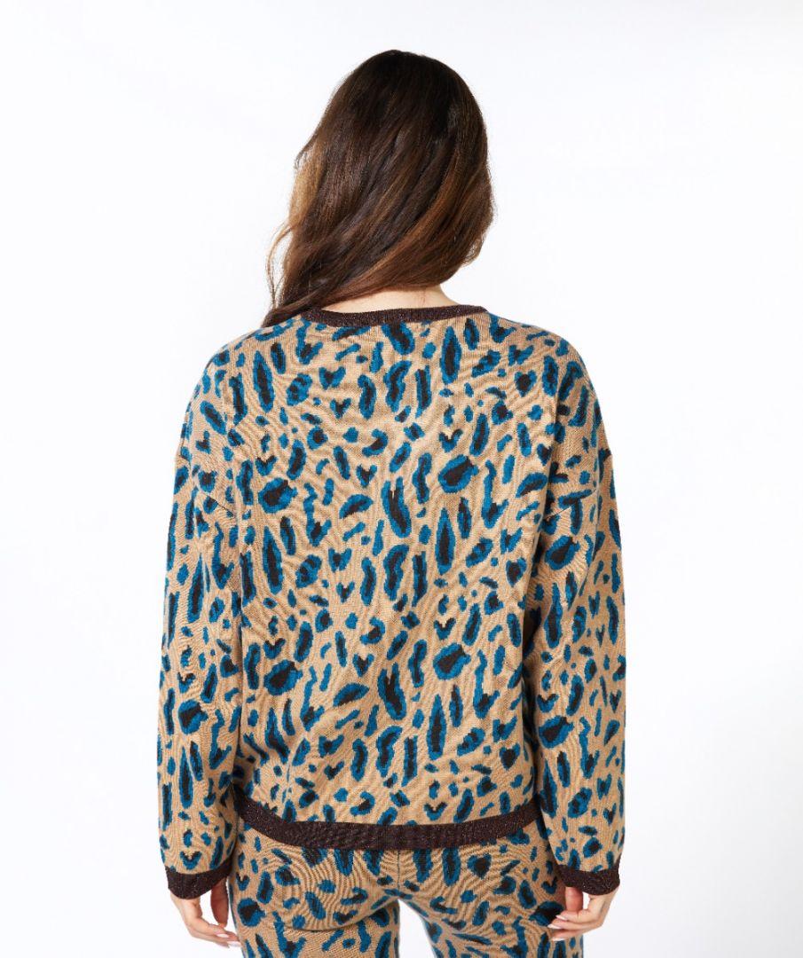 Esqualo Sweater Leopard Jacquard