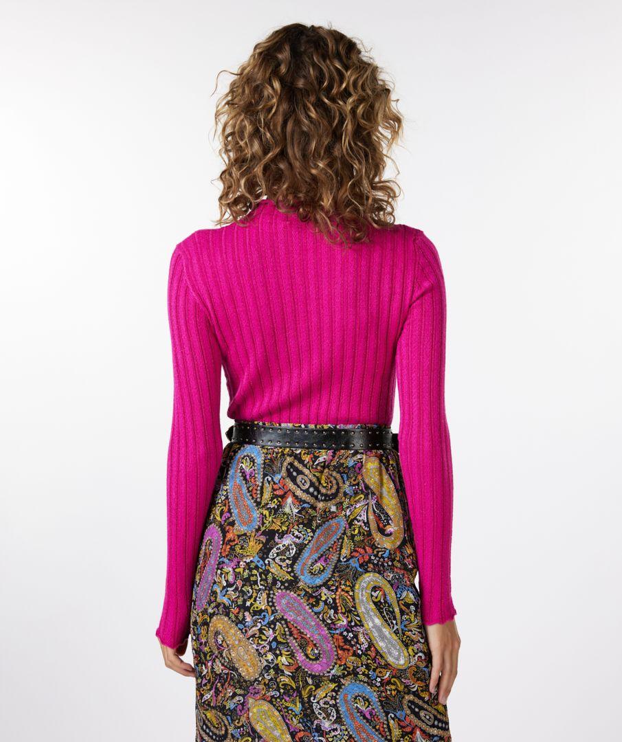 Esqualo Sweater Mock Neck Metallic Yarn