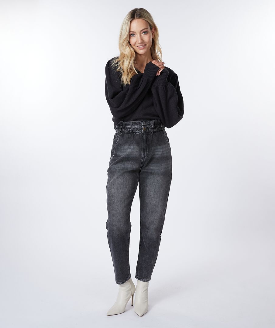 Esqualo Sweater Puffed Shldr V-neck