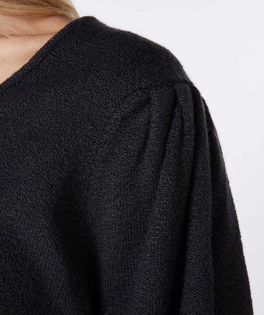 Esqualo Sweater Puffed Shldr V-neck