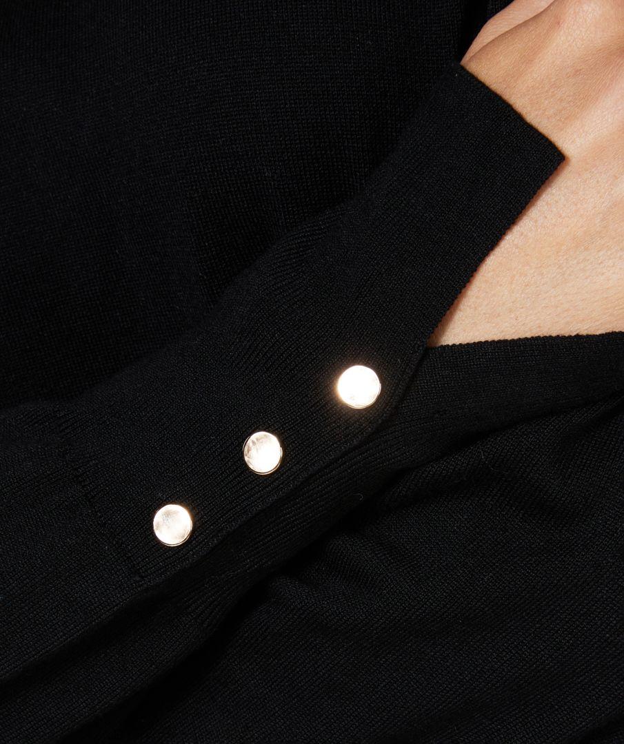 Esqualo Sweater R-neck Buttoned Sleeve Cuff