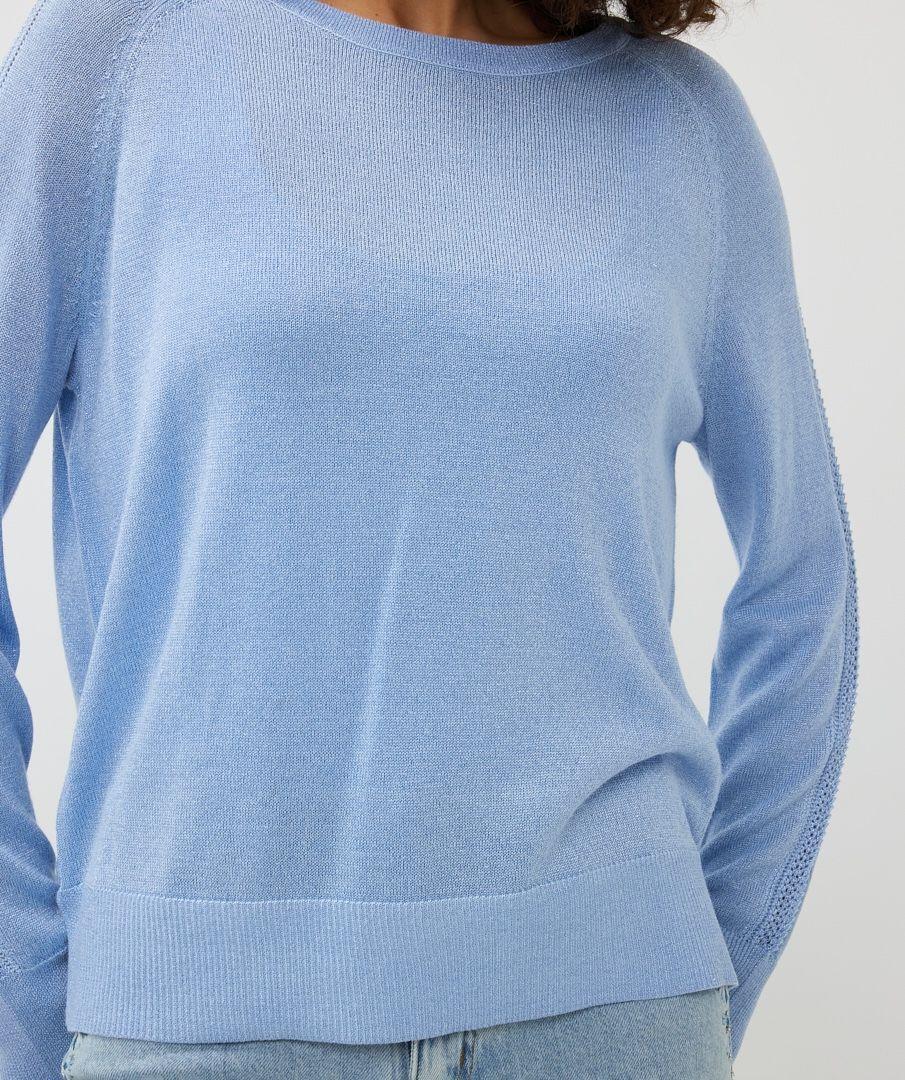 Esqualo Sweater Raglan Pointelle Lurex