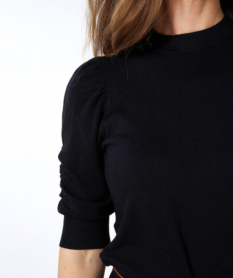 Esqualo Sweater Short Puff Slv Basic Knit