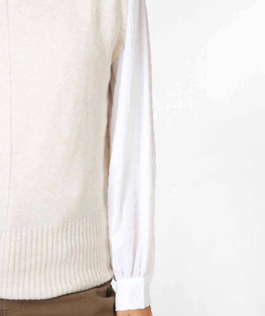 Esqualo Sweater Slv/lss Col Shoulder Pads