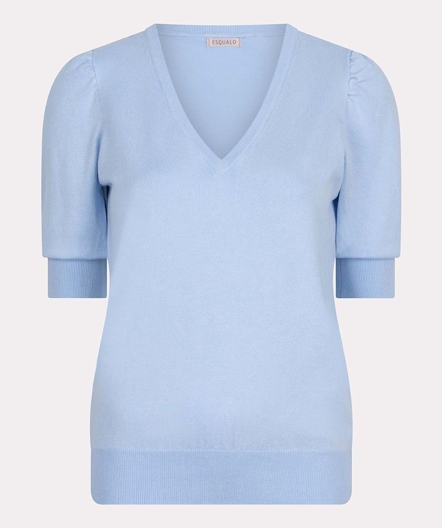 Esqualo Sweater V/neck Gathering Knit