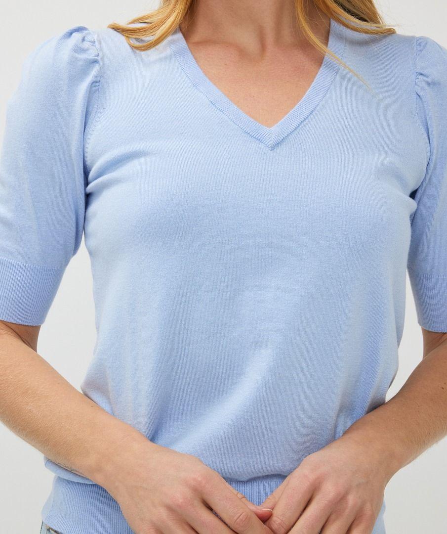 Esqualo Sweater V/neck Gathering Knit