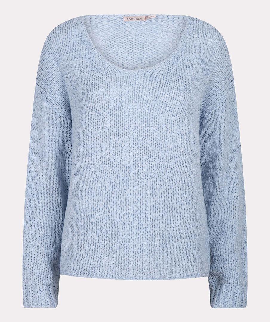 Esqualo Sweater V-neck Tape Yarn