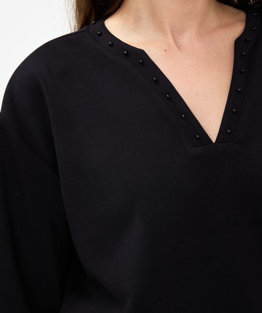 Esqualo Sweater “V” Studs Modal