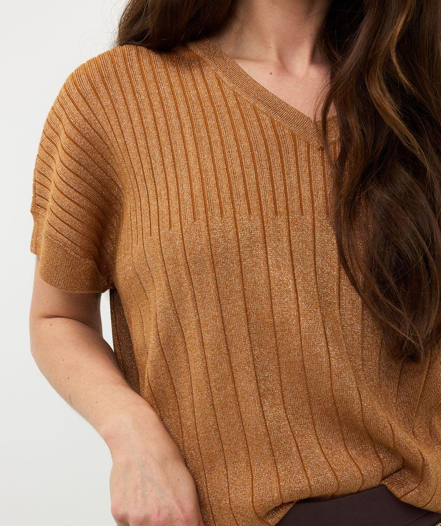 Esqualo Sweater Wide V-neck Lurex